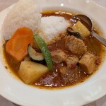 トプカ - インドカリー、ご飯大盛り。