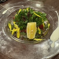 トラットリア イル レガーロ - 鮮魚3種カルパッチョ盛り（マダイ、シマアジ、すだちブリ）　◎