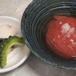 伊勢屋食堂 - お新香とトマトの酢漬け