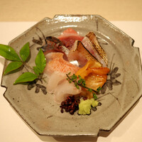 室町 三谷屋 - お造り（赤貝 & 垢穢 & キンキ & 関あじ & 青森 鮪 & のどぐろ）