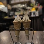 炭火焼肉 久 - デザートはソフトクリーム♡旨っ♡