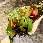 obbligazioni - マッシュポテトをまとった有頭海老のグリル