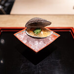 室町 和久傳 - 赤貝 みる貝 酢味噌あえ 筍 土佐酢ゼリー