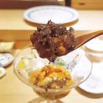 鮨 尚充 - 雲丹ご飯～イタリアピエモンテ産黒トリュフ、本マグロのカマ③