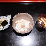 室町 和久傳 - 白ごはん 赤だし 香の物