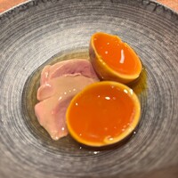 吾一 西天満店 - 肝とたまひもの煮付け