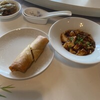 北京宮廷料理 涵梅舫 - 春巻き、麻婆豆腐