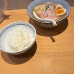 貝だし麺 きた田 - 特製中華そばとご飯
