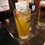 SATOブリアン - 金柑とレモンの焼酎割