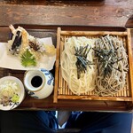 そば処 薬師 - 合い盛り天ざる（税込み１７００円）