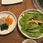 ぴょんぴょん舎  - ランチのサラダとナムル