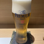 魚菜由良 鼎 - 生ビール サントリーモルツ