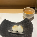 魚菜由良 鼎 - デザート みたらし団子とお茶