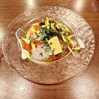 トラットリア イル レガーロ - 3種のカルパッチョ (真鯛, 縞鰺, すだち鰤)