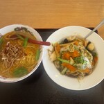 台湾料理 萬福 - ラーメン+ご飯セット「台湾塩ラーメン+中華飯」