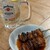 浅草 もつ焼のんき - 料理写真:ジム・ビーム＆しろタレ