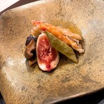 心一 - たらば蟹の南蛮漬け なす ささげ いちじく しいたけ