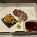 割烹・肉膳 光月 - 肉寿司、うにく