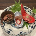 割烹・肉膳 光月 - 肉前菜3種