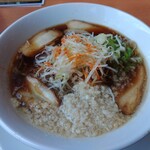 幸楽苑 - 郡山ブラックラーメン+背脂＆ネギ