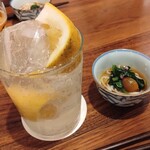 ねじまき料理店 - ドリンク(ノンアルのソーダ)、お通し