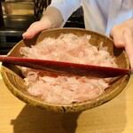 日本料理FUJI - この後で使う、手火山造りの鰹節