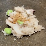 日本料理FUJI - ジンドウイカと枝豆の混ぜご飯(軽めのおかわり)