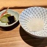 日本料理FUJI - 炊き立てご飯、お漬物