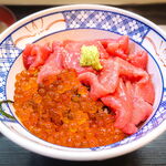 お多福 - いくら・まぐろ丼