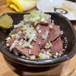 もつ焼 かど - レバ刺しポン酢