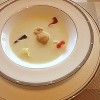 ラグナヴェール プレミア レストラン - 枝豆とジャガイモの冷製スープ☆