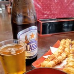 そば処 天寿庵 - ビール2本目♥(⁠~⁠￣⁠³⁠￣⁠)⁠_■☆彡♥