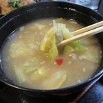 おいしい台所12カ月 - 秀逸なメニュー名なのが汁物です。今日は旨味噌豚キャベツ汁