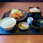 徳樹庵 - 料理写真:ひれかつミニそばランチ