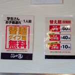 長浜ラーメン一番 - 替え玉安い