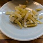 留園 - ・食べ終わる直前に出てきた、もっと早く欲しい、搾菜の盛り方でお店の姿勢が見えるよね