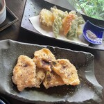 酒宴 菜乃庵 - とりの唐揚げと野菜の天ぷら