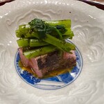 四ッ谷 みね村 - メジマグロ花わさび乗せ　相当美味しい。また食べたい。