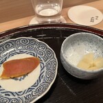 四ッ谷 みね村 - カラスミで日本酒のアテにしてもらいました。贅沢。