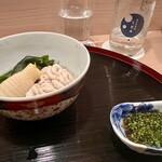 四ッ谷 みね村 - 真鱈の白子(北海道)　佐島のワカメ　鹿児島の筍