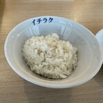 極濃タンメン イチラク - 餃子セットのご飯