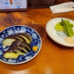 向井酒の店 - 水茄子もアスパラ