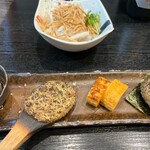 手打そば 一の梅 - かき揚げ御膳(サラダ、先出し)