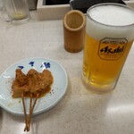 八重勝 - どて焼き　スーパードライ