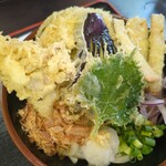 篁園 - 野菜天ぶっかけ980円