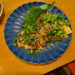 ななくさ食堂 - サバのゴマしょうゆ漬け香味野菜のせ