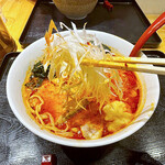 超純水採麺 天国屋 - たっぷりの笹切ネギ