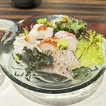 割烹 清風 - ハモの梅肉添え、真鯛、太刀魚、真ダコ