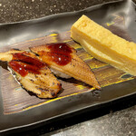 にぎり長次郎 - 料理写真:焼穴子と玉子焼き