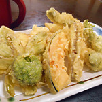 そば処 北の下 - 春野菜天